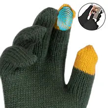 ultra game nfl official team color youth super soft winter beanie knit hat extra warm touch screen gloves feature 1
