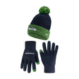 Ultra Game Youth NFL Official Super Soft Two Tone Winter Beanie Knit Hat with Extra Warm Touch Screen Gloves | Seattle Seahawks