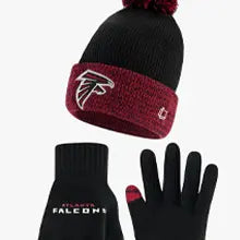 ultra game nfl official youth team color super soft two tone winter beanie knit hat extra warm touch screen gloves feature 2