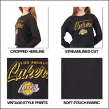 Ultra Game Women's NBA Official Super Soft Crop Top Shirt | Los Angeles Lakers