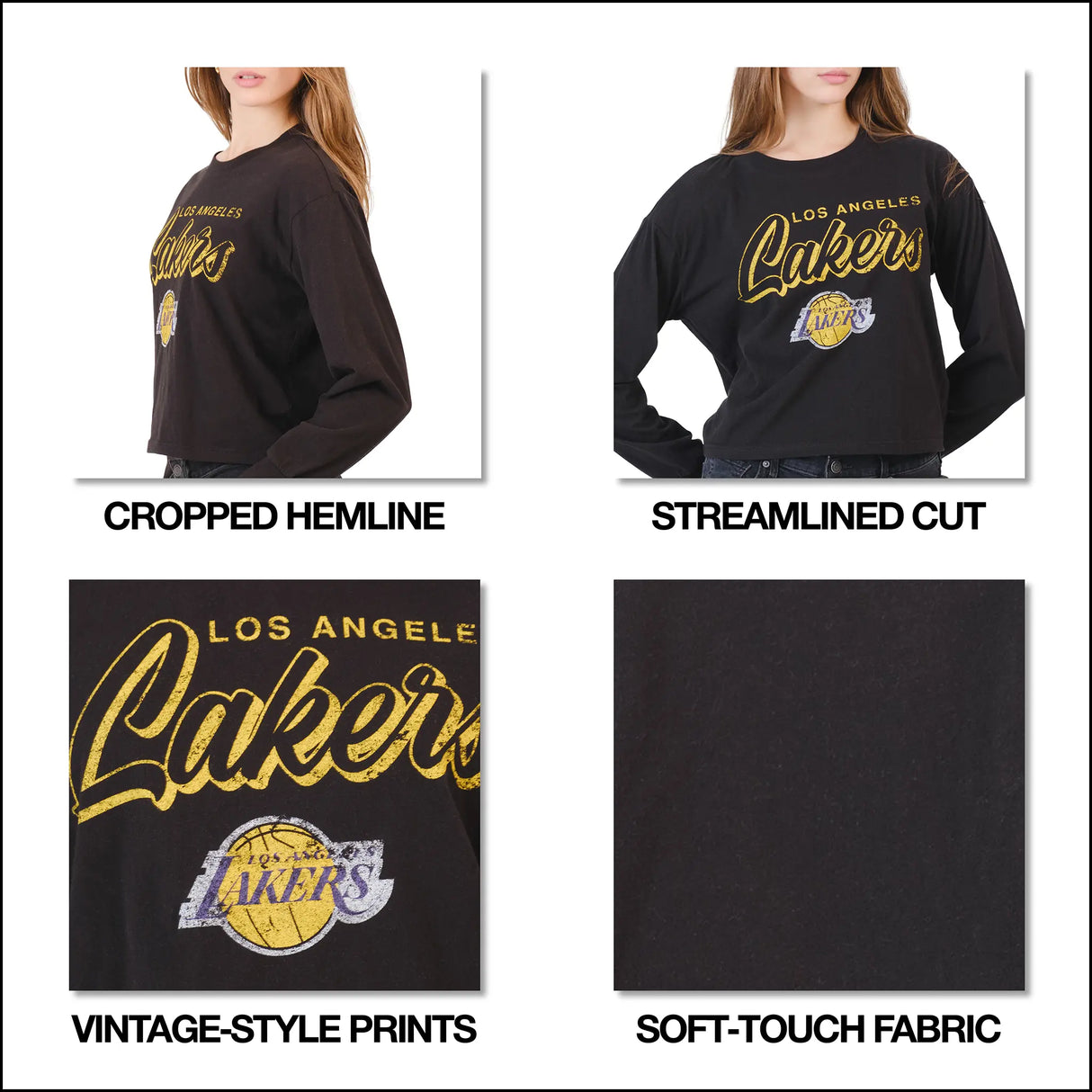 Ultra Game Women's NBA Official Super Soft Crop Top Shirt