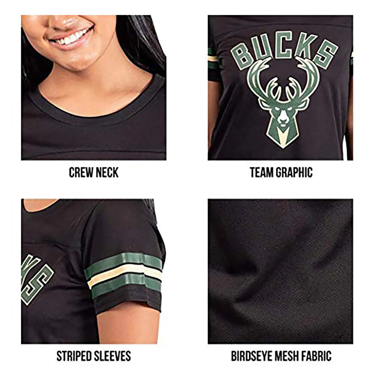Ultra Game Women's NBA Official Super Soft Mesh Jersey T-Shirt | San Antonio Spurs