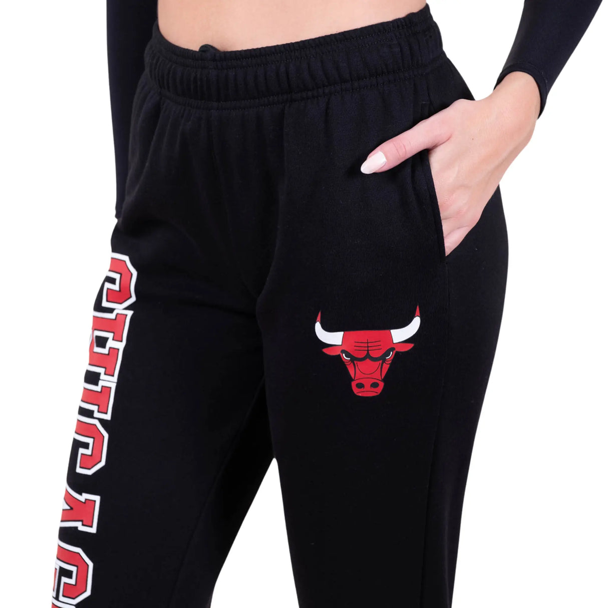 Ultra Game Women's NBA Official Super Soft Active Fleece Sweatpants Joggers | Chicago Bulls