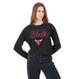 Ultra Game Women's NBA Official Super Soft Crop Top Shirt | Chicago Bulls