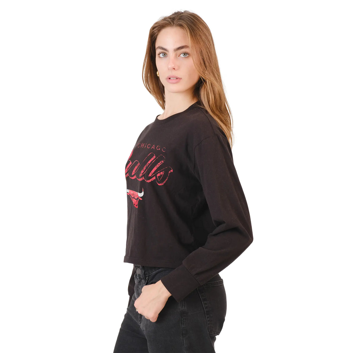 Ultra Game Women's NBA Official Super Soft Crop Top Shirt | Chicago Bulls