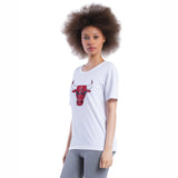 Ultra Game Women's NBA Official Soft Vintage Distressed Graphics T-Shirt | Chicago Bulls