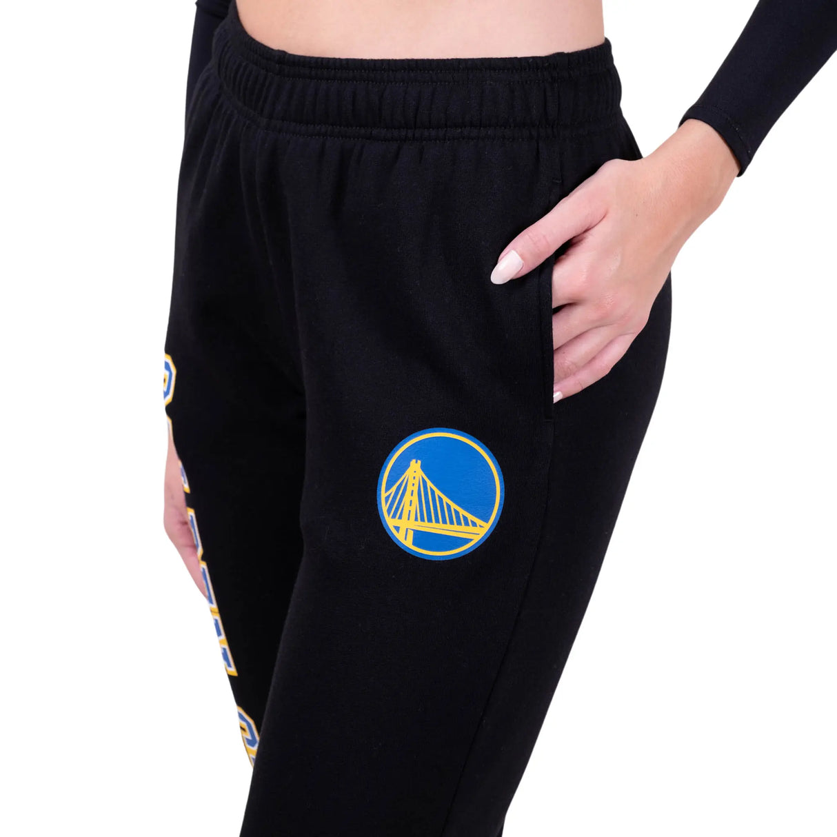 Ultra Game Women's NBA Official Super Soft Active Fleece Sweatpants Joggers | Golden State Warriors