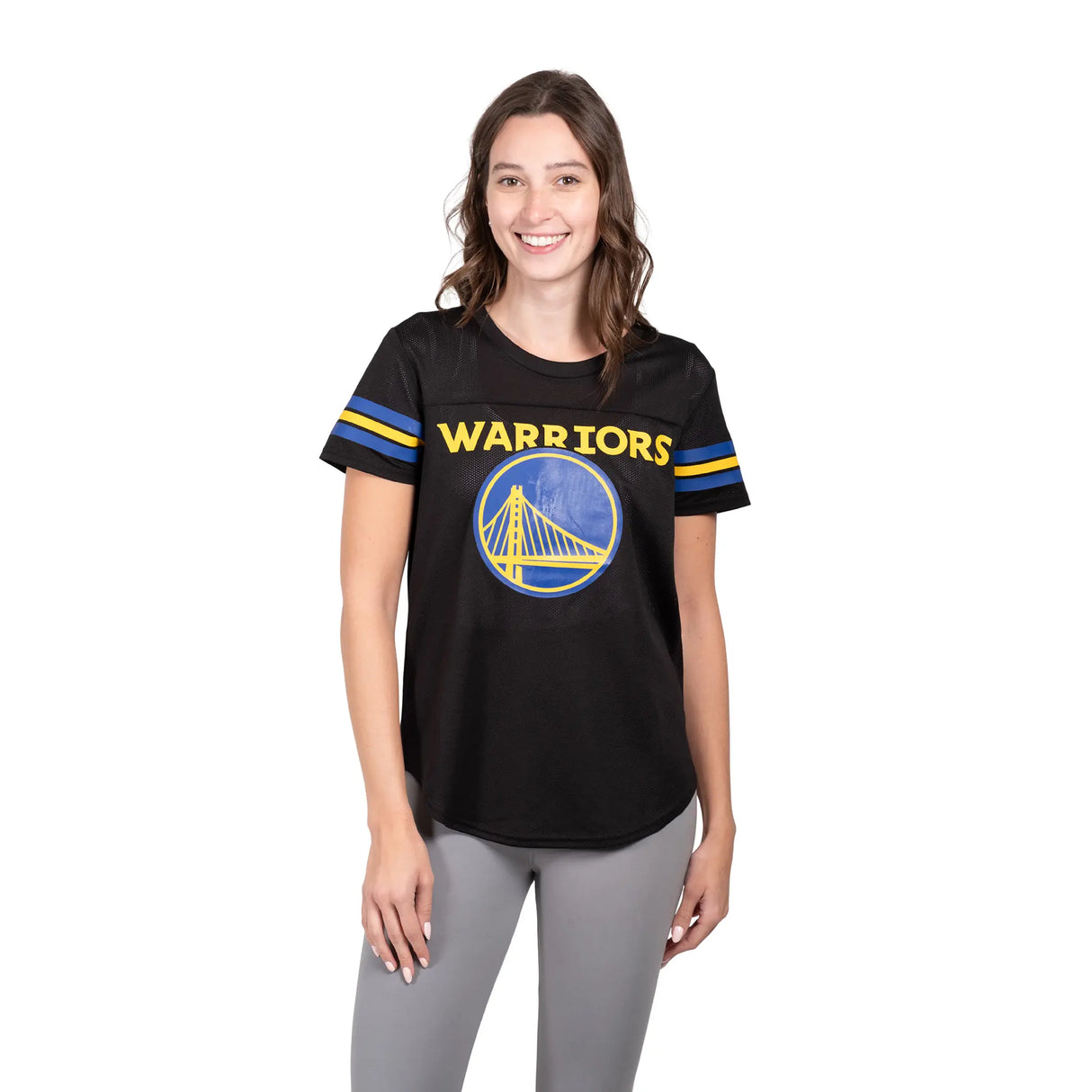 Ultra Game Women's NBA Official Super Soft Mesh Jersey T-Shirt | Golden State Warriors