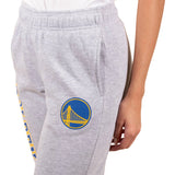 Ultra Game Women's NBA Official Super Soft Active Fleece Sweatpants Joggers | Golden State Warriors
