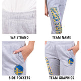 Ultra Game Women's NBA Official Super Soft Active Fleece Sweatpants Joggers | Milwaukee Bucks