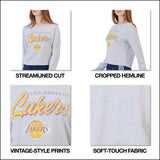 Ultra Game Women's NBA Official Super Soft Crop Top Shirt | Los Angeles Lakers