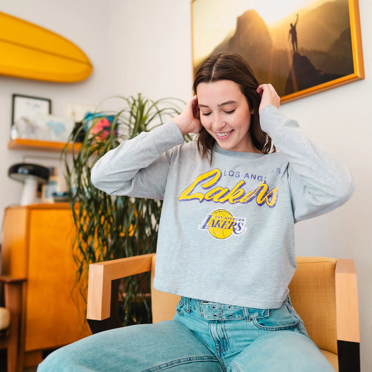 Ultra Game Women's NBA Official Super Soft Crop Top Shirt | Los Angeles Lakers