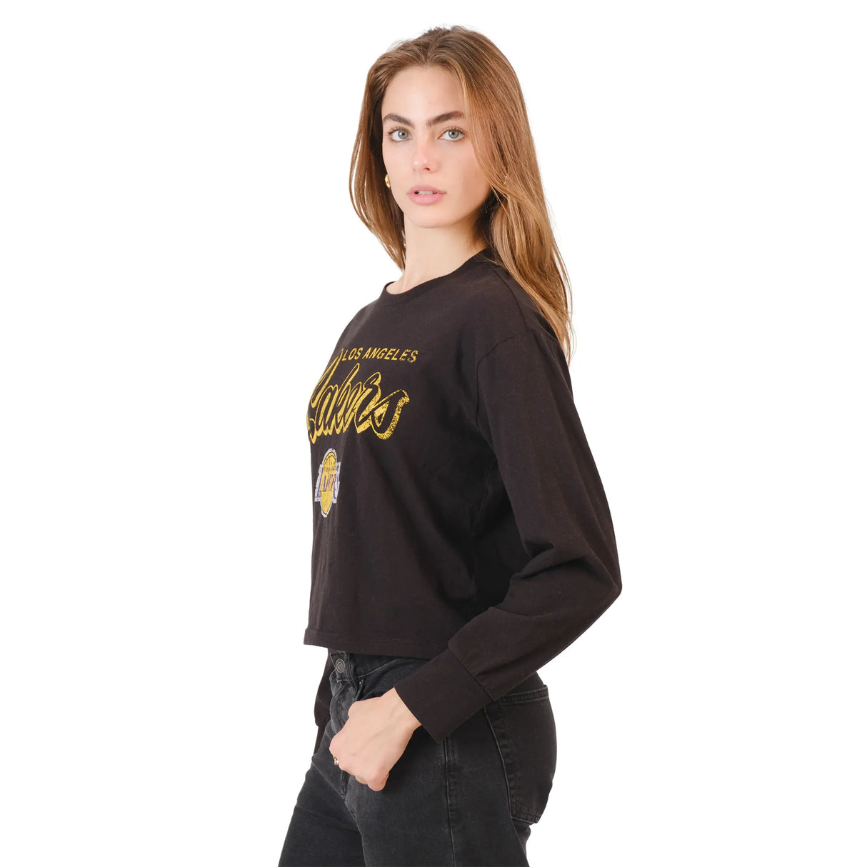 Ultra Game Women's NBA Official Super Soft Crop Top Shirt | Los Angeles Lakers