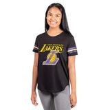 Ultra Game Women's NBA Official Super Soft Mesh Jersey T-Shirt | Los Angeles Lakers