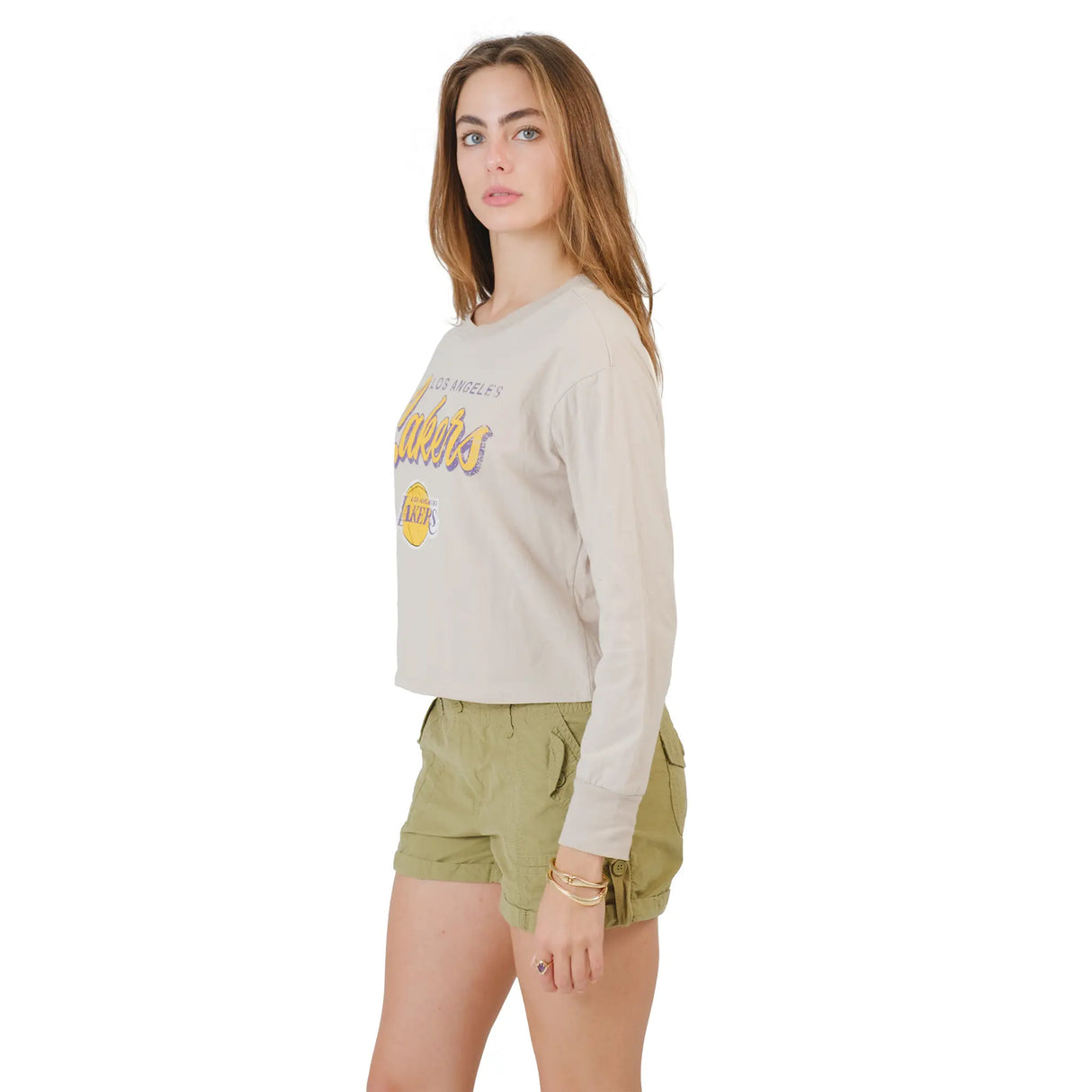 Ultra Game Women's NBA Official Super Soft Crop Top Shirt | Los Angeles Lakers