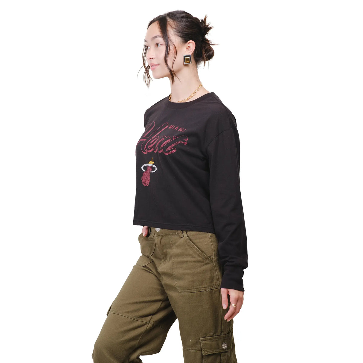 Ultra Game Women's NBA Official Super Soft Crop Top Shirt