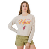 Ultra Game Women's NBA Official Super Soft Crop Top Shirt | Miami Heat