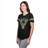 Ultra Game Women's NBA Official Super Soft Mesh Jersey T-Shirt | Milwaukee Bucks