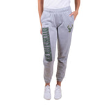 Ultra Game Women's NBA Official Super Soft Active Fleece Sweatpants Joggers | Milwaukee Bucks
