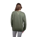 Ultra Game Women's NBA Official Extra Soft Fleece Distressed Oversized Pullover Sweatshirt | Milwaukee Bucks