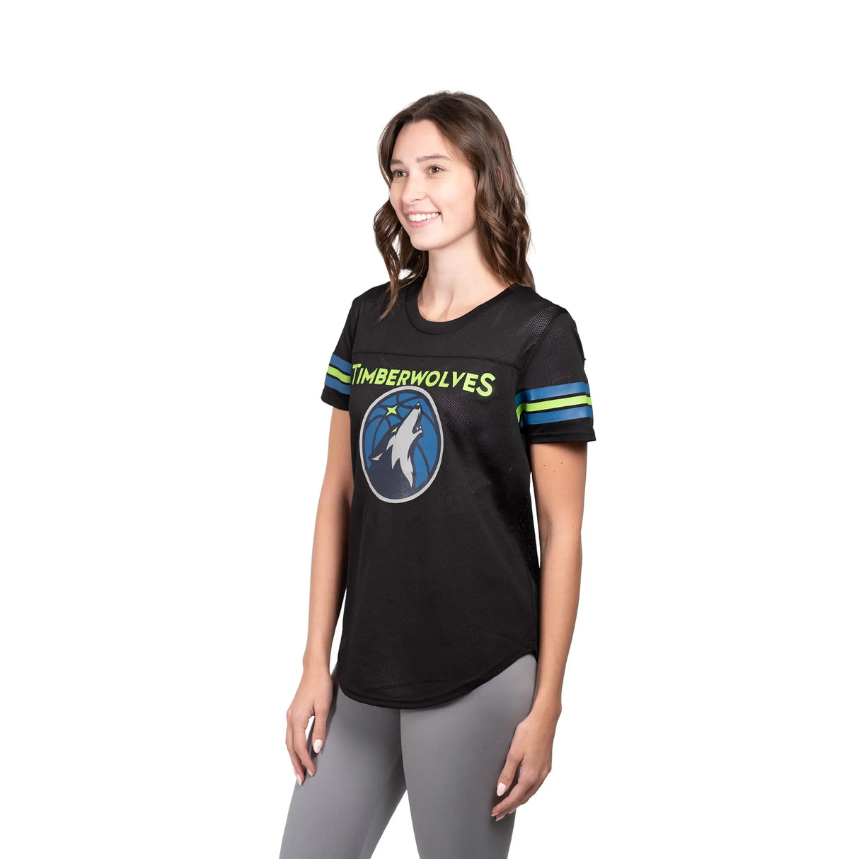 Ultra Game Women's NBA Official Super Soft Mesh Jersey T-Shirt | Minnesota Timberwolves