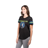 Ultra Game Women's NBA Official Super Soft Mesh Jersey T-Shirt | Minnesota Timberwolves