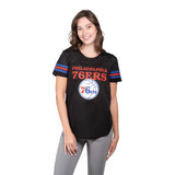 Ultra Game Women's NBA Official Super Soft Mesh Jersey T-Shirt | Philadelphia 76ers