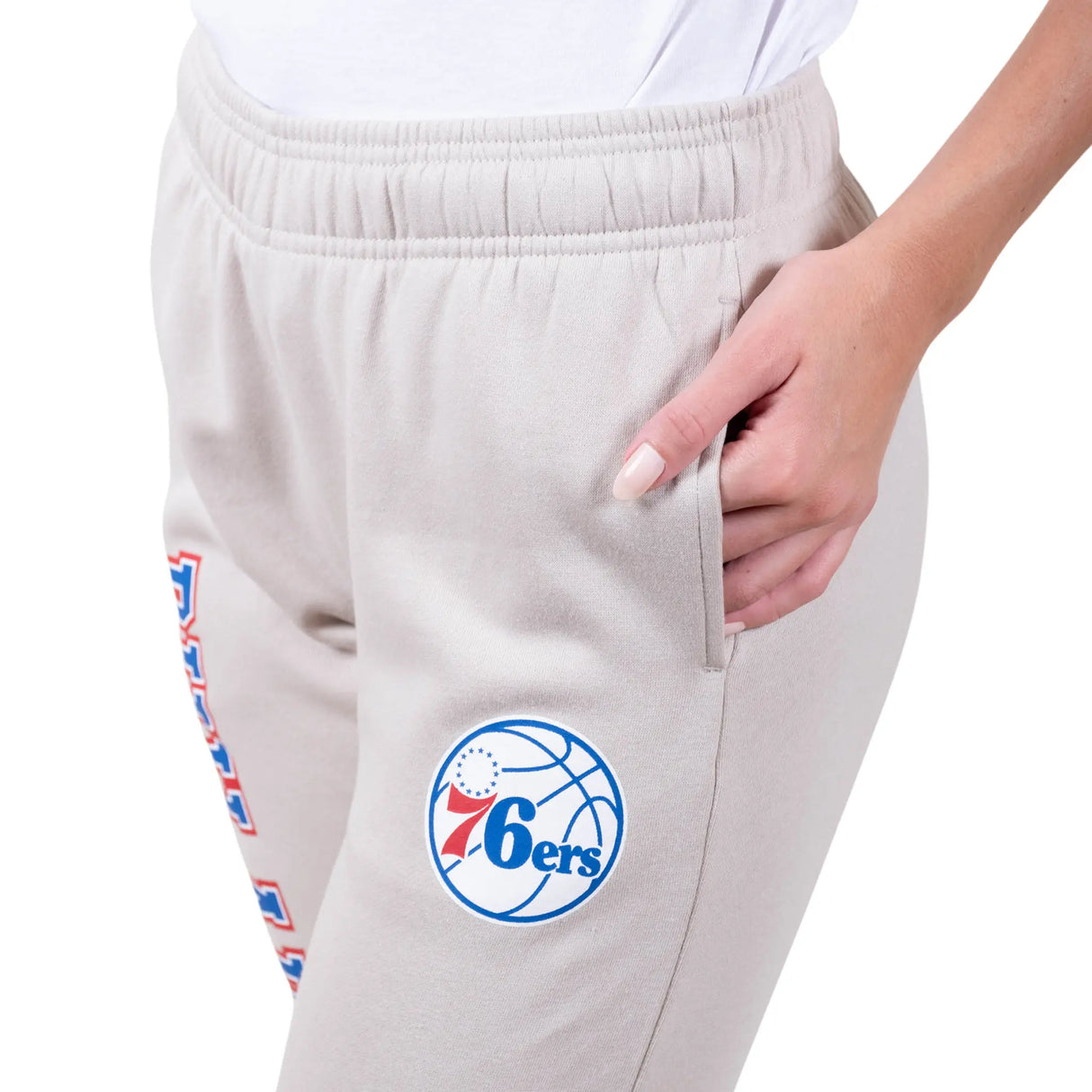 Ultra Game Women's NBA Official Super Soft Active Fleece Sweatpants Joggers | Philadelphia 76ers