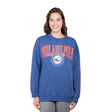 Ultra Game Women's NBA Official Extra Soft Fleece Distressed Oversized Pullover Sweatshirt | Philadelphia 76ers