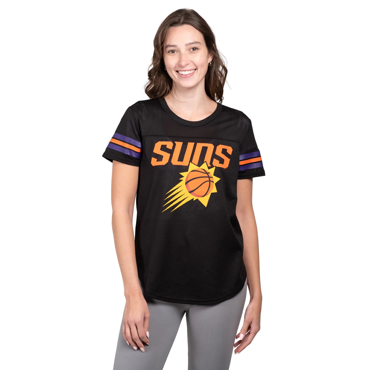 Ultra Game Women's NBA Official Super Soft Mesh Jersey T-Shirt | Phoenix Suns