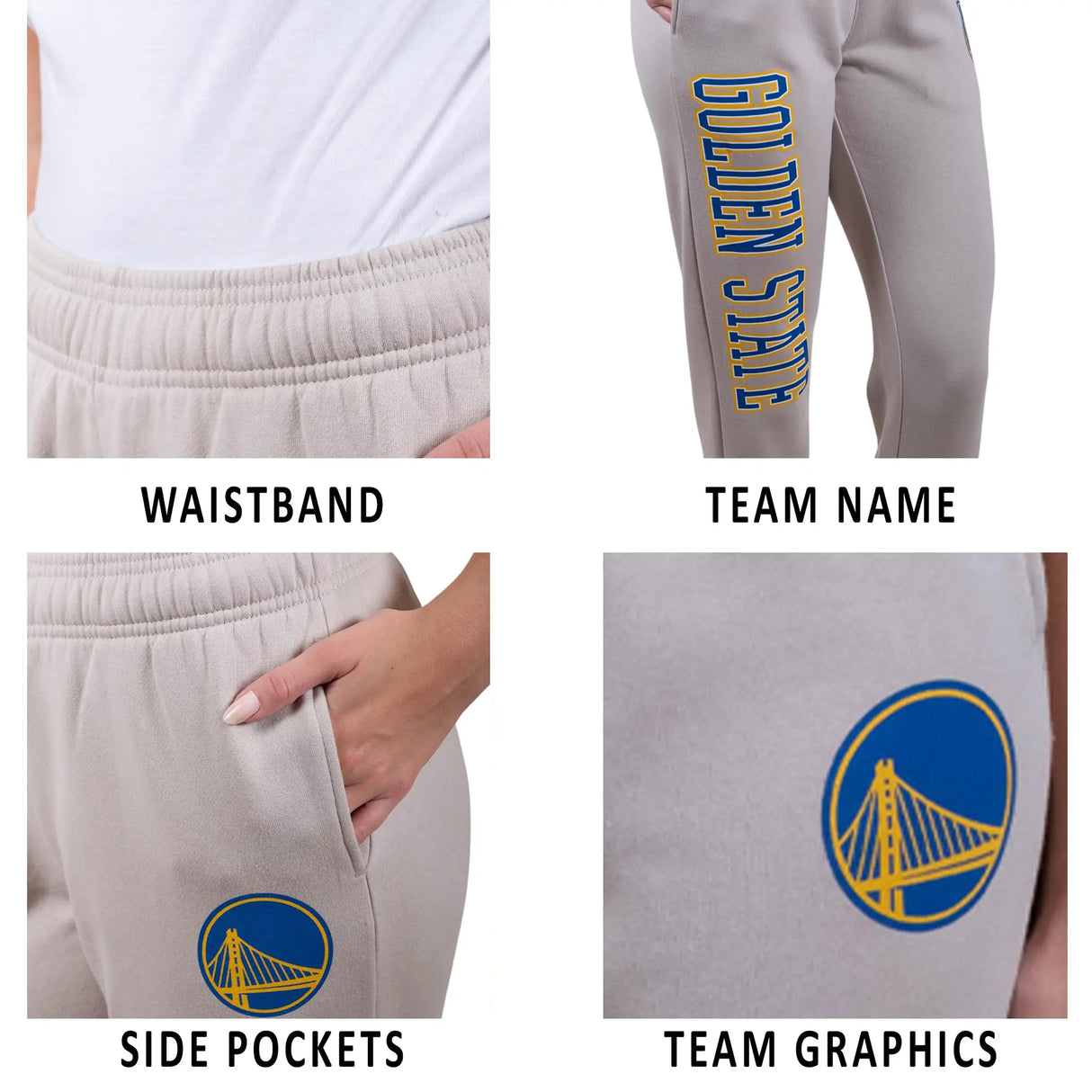 Ultra Game Women's NBA Official Super Soft Active Fleece Sweatpants Joggers | Philadelphia 76ers