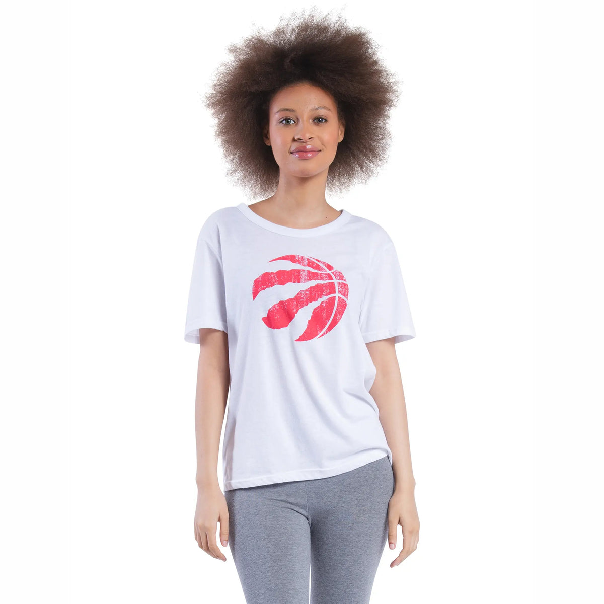 Ultra Game Women's NBA Official Soft Vintage Distressed Graphics T-Shirt | Toronto Raptors