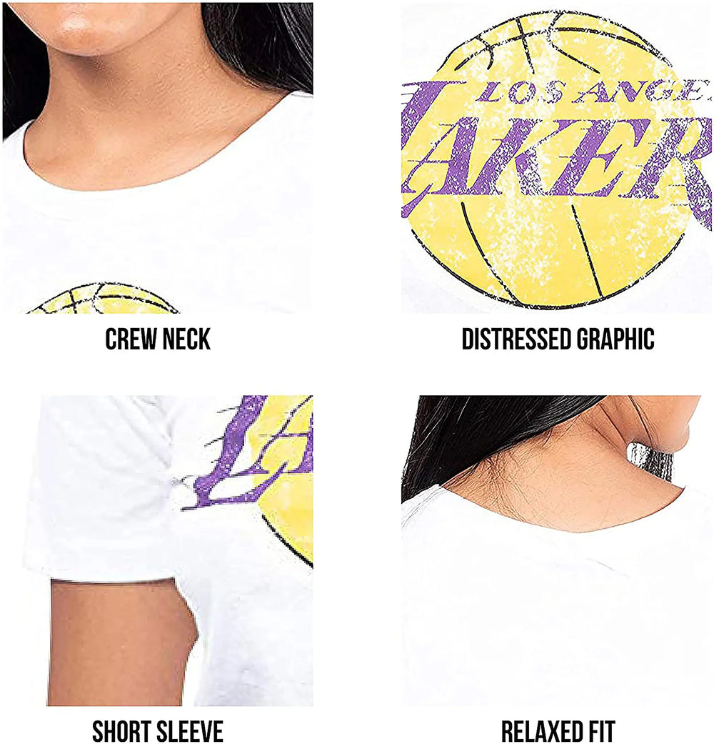 Ultra Game Women's NBA Official Soft Vintage Distressed Graphics T-Shirt | Golden State Warriors