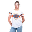 Ultra Game Women's NFL Official Soft Mesh Varsity Stripe T-Shirt | Chicago Bears