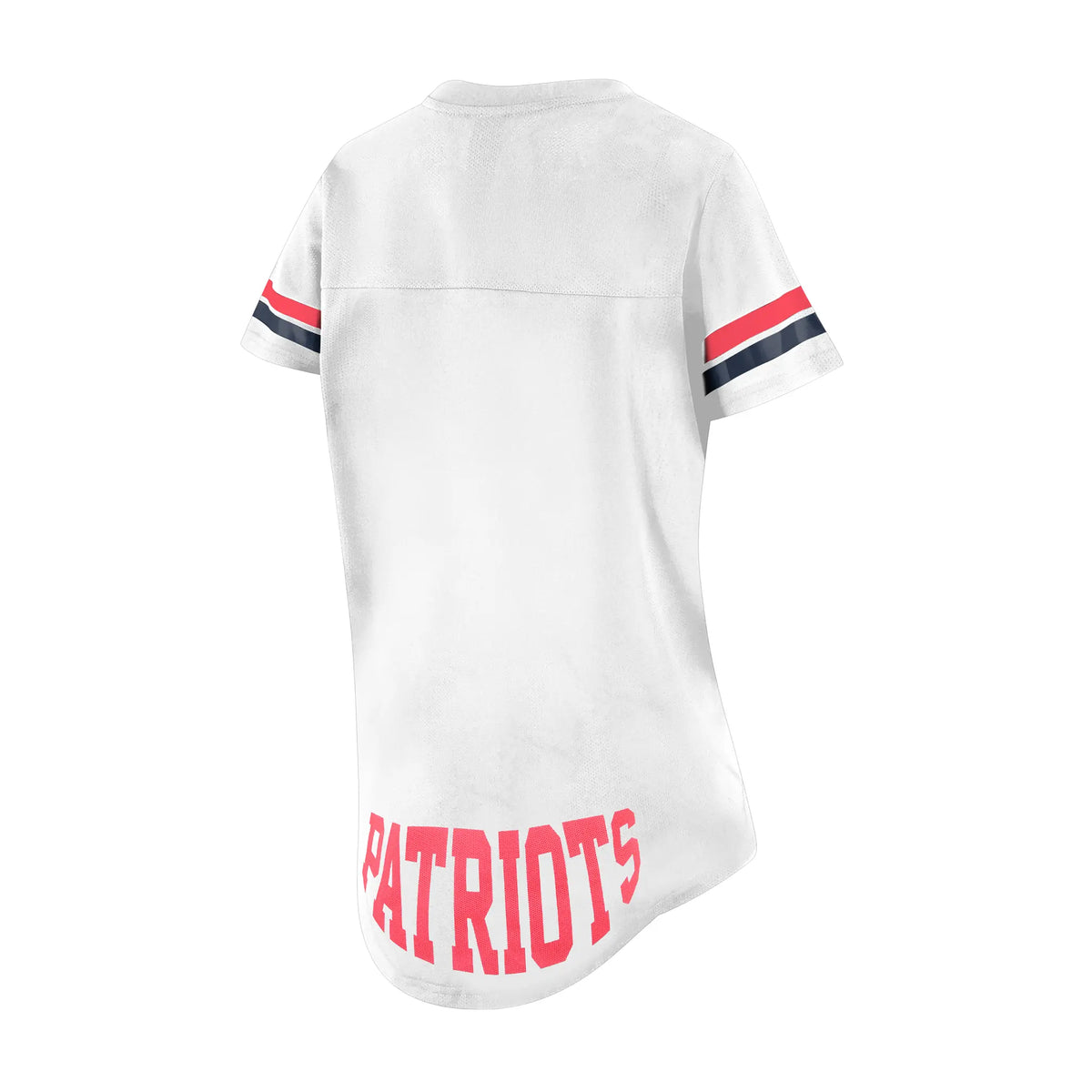 Ultra Game Women's NFL Official Soft Mesh Varsity Stripe T-Shirt | New England Patriots