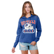 Ultra Game Women's NFL Official Distressed Graphic Super Soft Hoodie Pullover Sweatshirt | Buffalo Bills
