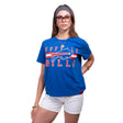 Ultra Game Women's NFL Official Distressed Graphics Super Soft Crew Neck T-Shirt | Buffalo Bills