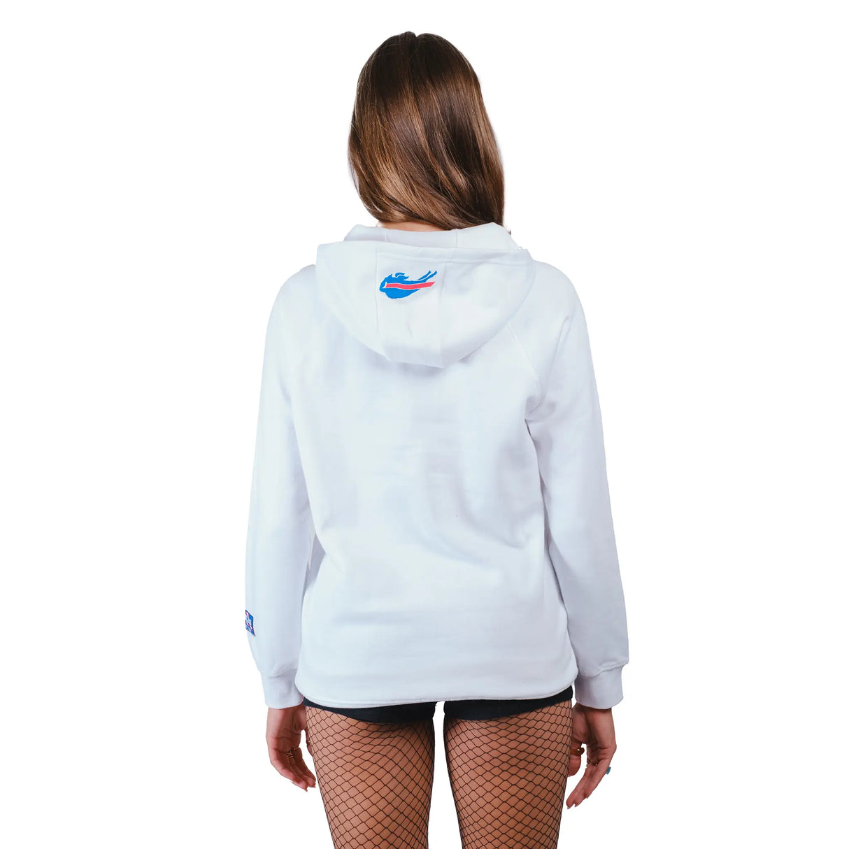 Ultra Game Women's NFL Official Super Soft Tie Neck Hoodie Sweatshirt | Buffalo Bills