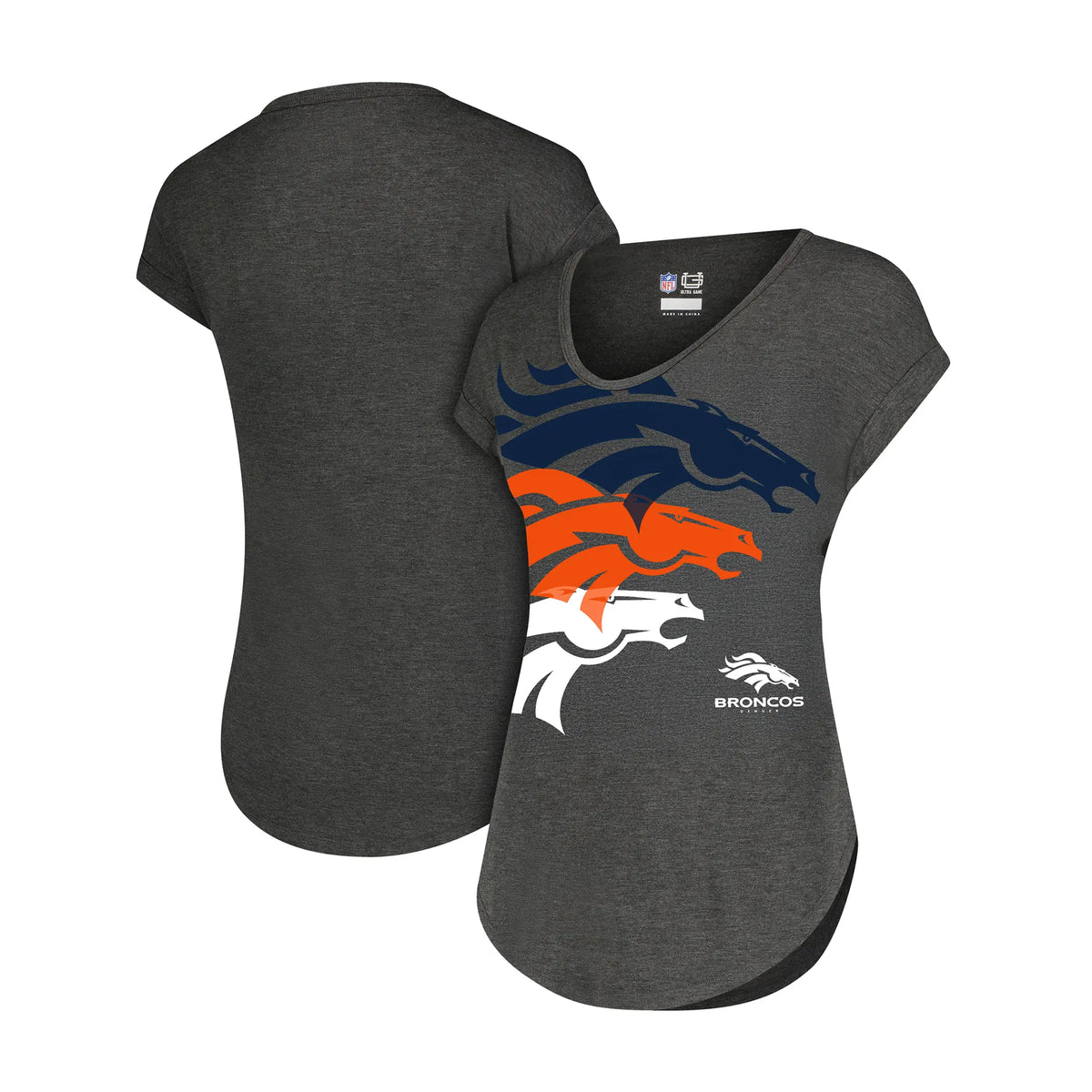 Ultra Game Women’s NFL Official Super Soft Modal Vintage V-Neck T-Shirt | Denver Broncos