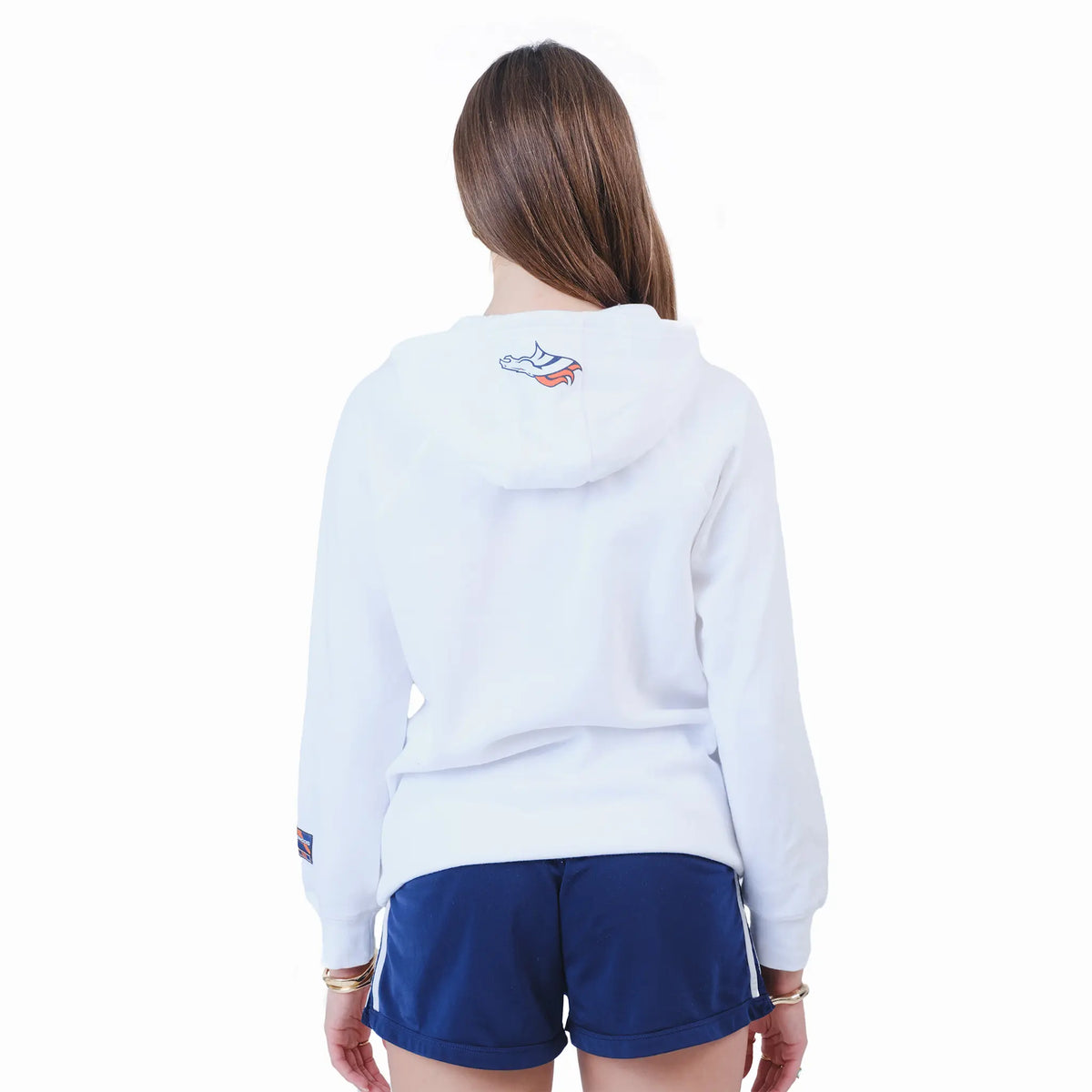 Ultra Game Women's NFL Official Super Soft Tie Neck Hoodie Sweatshirt | Denver Broncos
