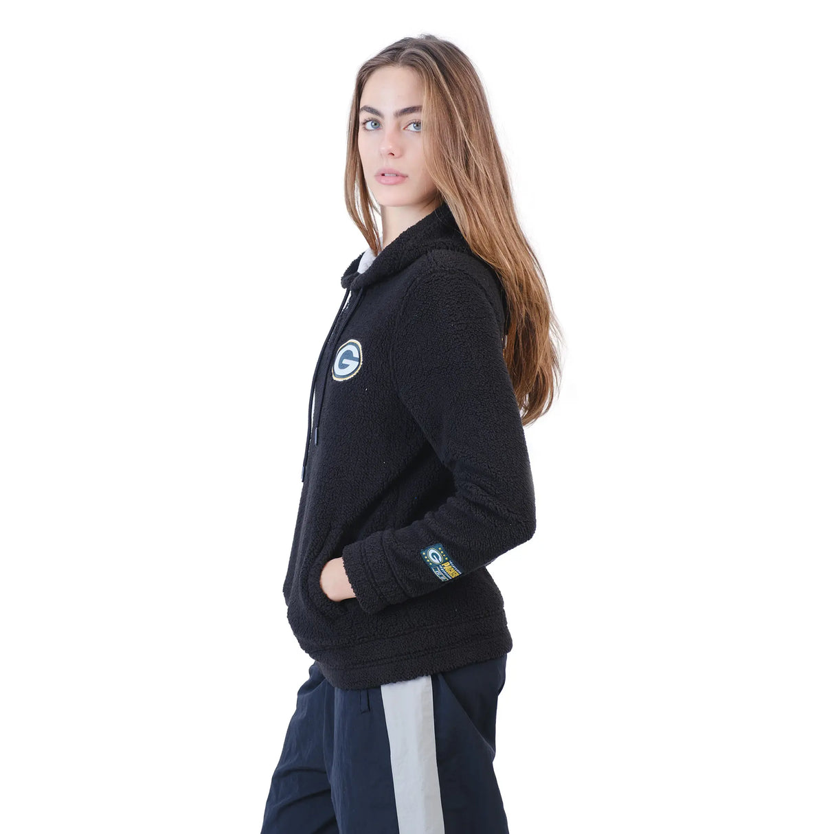 Ultra Game Women's NFL Official Super Soft Sherpa Full Zip Hoodie Sweatshirt Jacket | Green Bay Packers