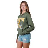 Ultra Game Women's NFL Official Distressed Graphic Super Soft Hoodie Pullover Sweatshirt | Green Bay Packers