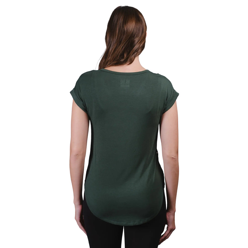 Ultra Game Women’s NFL Official Super Soft Modal Vintage V-Neck T-Shirt | Green Bay Packers
