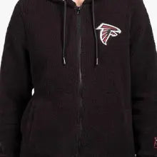 ultra game womens nfl official navy super soft sherpa full zip hoodie sweatshirt jacket feature 2