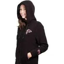 ultra game womens nfl official navy super soft sherpa full zip hoodie sweatshirt jacket feature 3