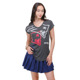 Ultra Game Women’s NFL Official Super Soft Modal Vintage V-Neck T-Shirt | New England Patriots