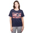 Ultra Game Women's NFL Official Distressed Graphics Super Soft Crew Neck T-Shirt | New England Patriots