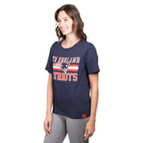 Ultra Game Women's NFL Official Distressed Graphics Super Soft Crew Neck T-Shirt | New England Patriots