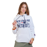 Ultra Game Women's NFL Official Super Soft Tie Neck Hoodie Sweatshirt | New England Patriots