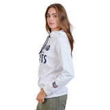 Ultra Game Women's NFL Official Super Soft Tie Neck Hoodie Sweatshirt | New England Patriots
